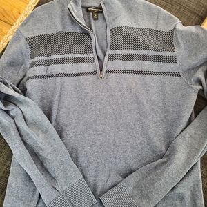 Banana Republic mens size medium blue quarter zip sweater